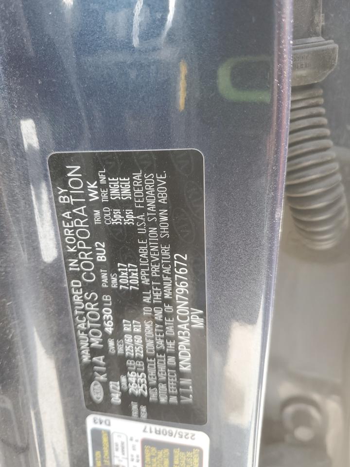 2022 KIA Sportage VIN KNDPM3AC0N7967672 Copart auction photo, front end / side damage thumbnail 12