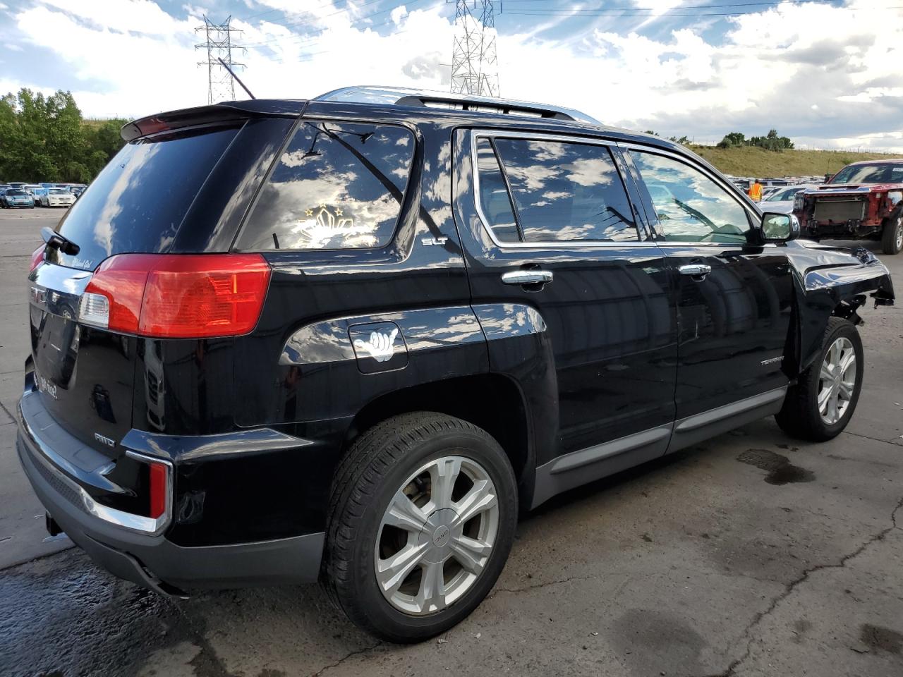 2017 GMC Terrain VIN 2GKFLUEK0H6116521 Copart auction photo, front end / hail damage thumbnail 3