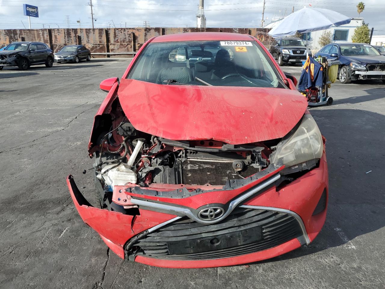 2015 Toyota Yaris VIN VNKKTUD36FA046129 Copart auction photo, all over damage thumbnail 5