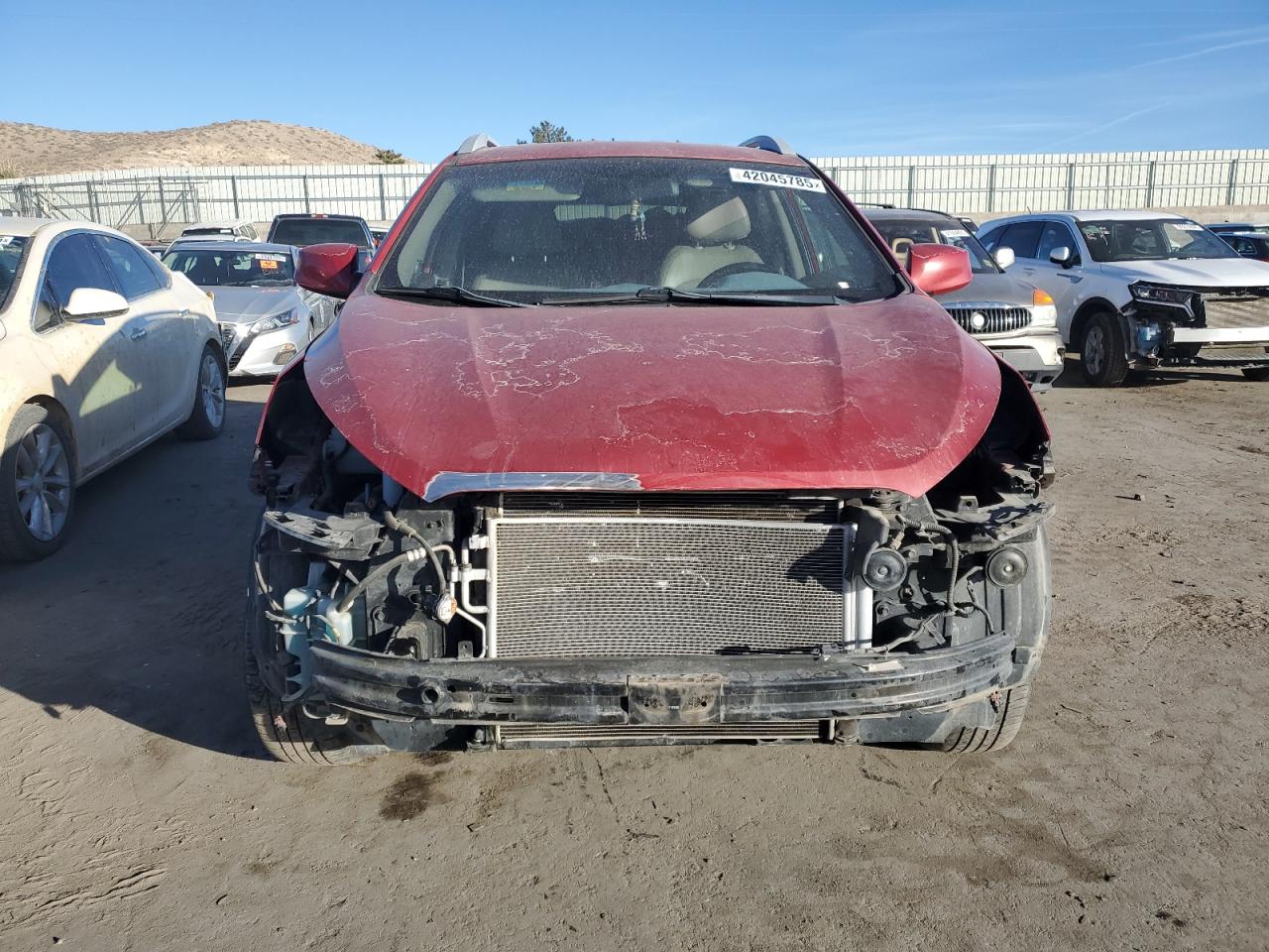2014 Hyundai Tucson VIN KM8JUCAG2EU877042 Copart auction photo, front end damage thumbnail 5