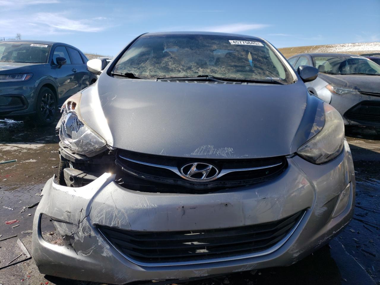 2013 Hyundai Elantra VIN KMHDH4AE6DU520421 Copart auction photo, vandalism / front end damage thumbnail 5