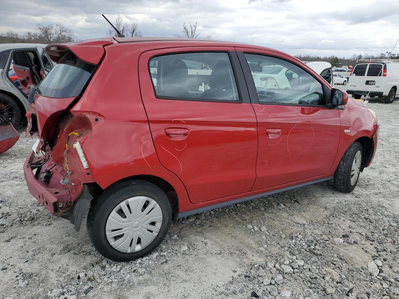 2019 Mitsubishi Mirage VIN ML32A3HJ1KH012864 Copart auction photo, rear end damage thumbnail 3