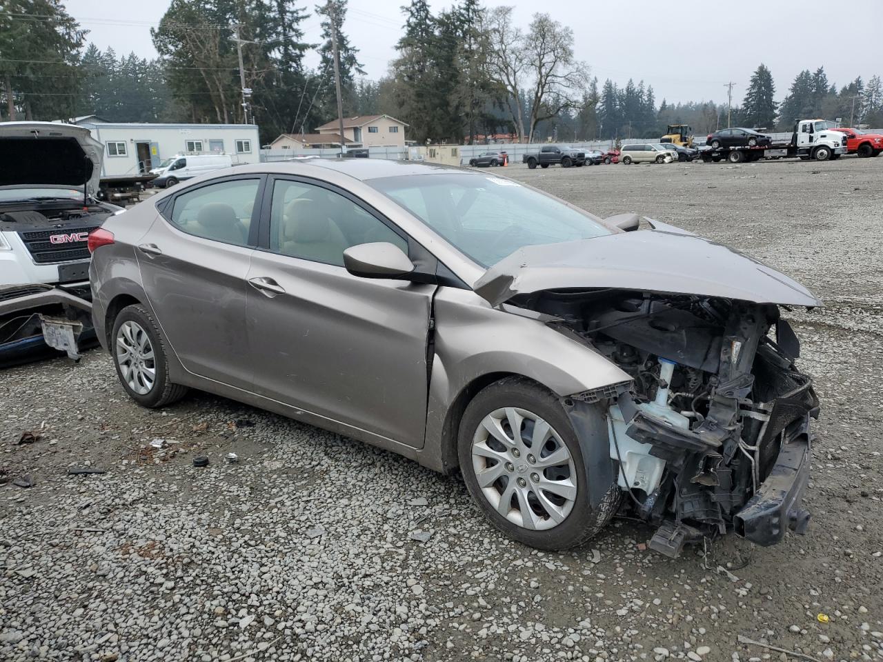 2012 Hyundai Elantra VIN 5NPDH4AE5CH111212 Copart auction photo, all over damage thumbnail 4