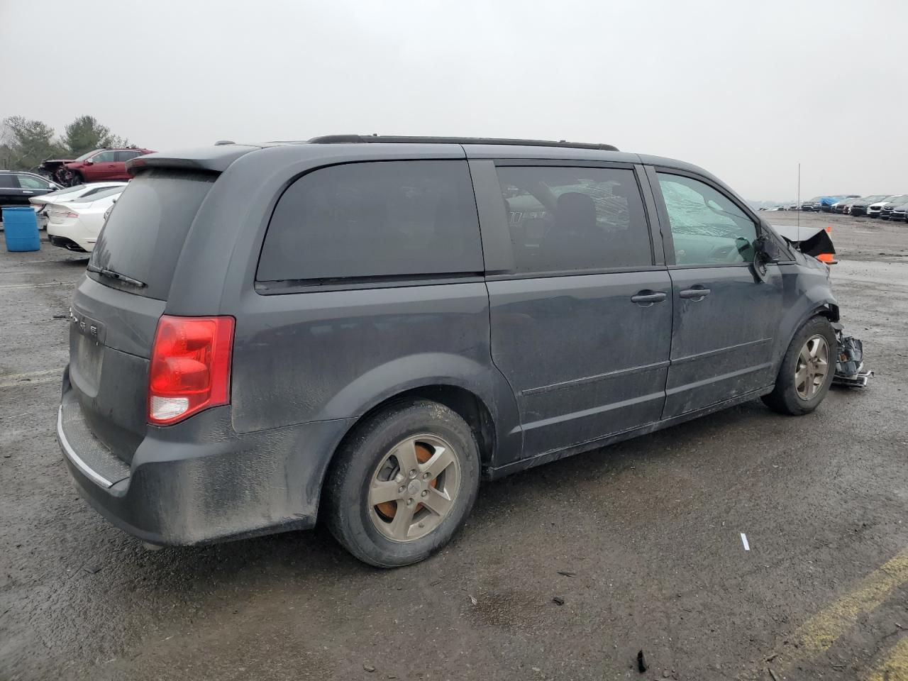 2011 Dodge Caravan VIN 2D4RN3DG0BR683427 Copart auction photo, front end / top/roof damage thumbnail 3