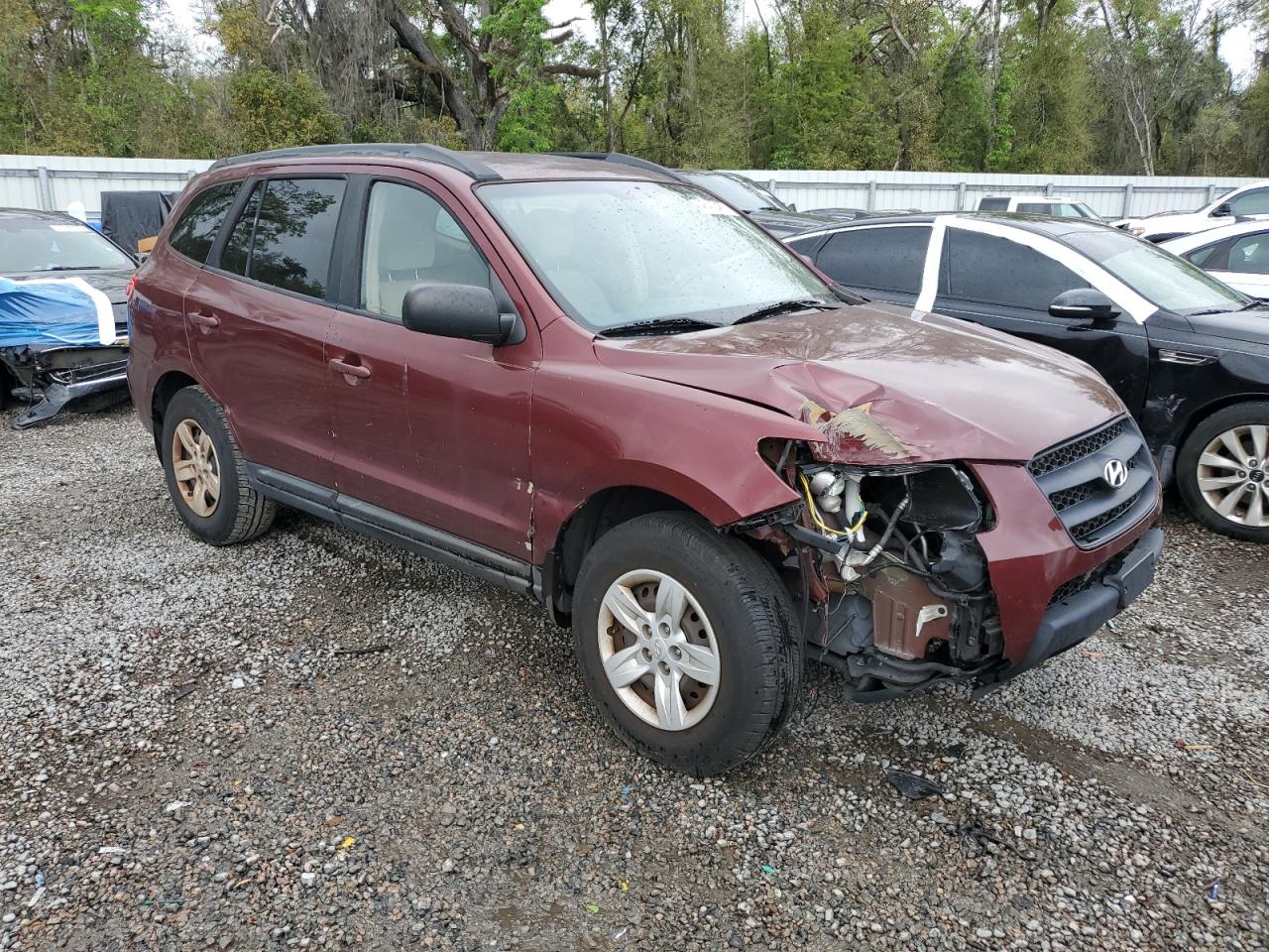 2009 Hyundai Santa Fe VIN 5NMSG13D79H326724 Copart auction photo, front end / side damage thumbnail 4