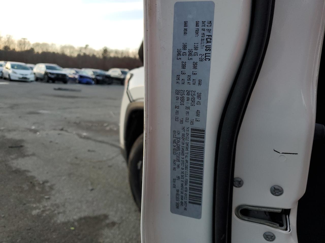 2020 Jeep Compass VIN 3C4NJDAB5LT210109 Copart auction photo, front end / side damage thumbnail 14