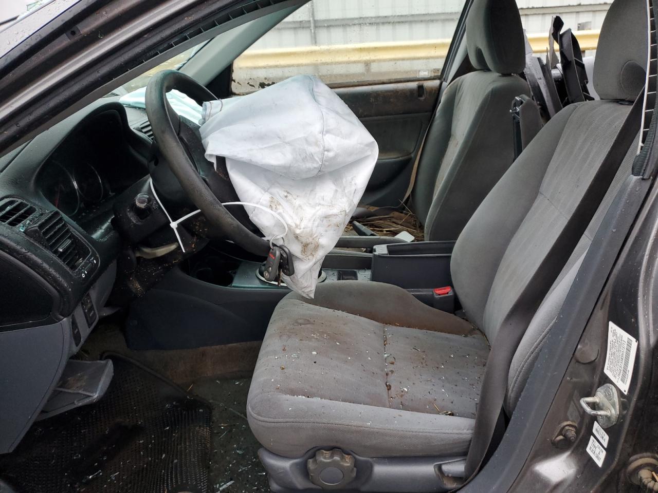 2005 Honda Civic VIN 2HGES15585H573713 Copart auction photo, rollover damage thumbnail 7