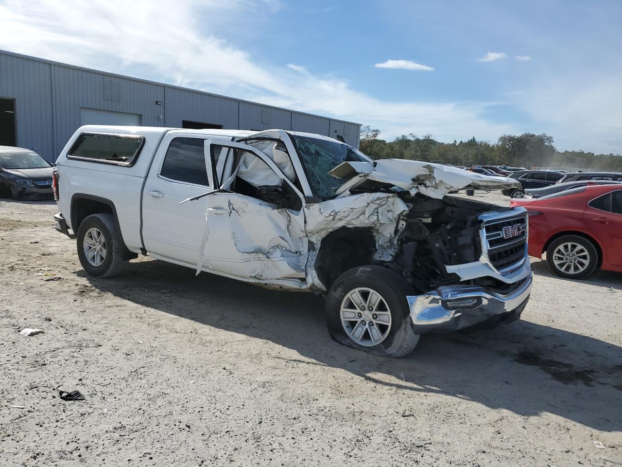 2017 GMC Sierra VIN 3GTP1MEC0HG483180 Copart auction photo, all over damage thumbnail 4
