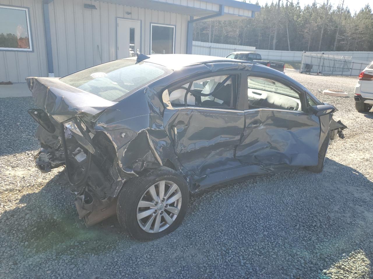 2014 KIA Forte VIN KNAFX4A81E5084435 Copart auction photo, all over damage thumbnail 3