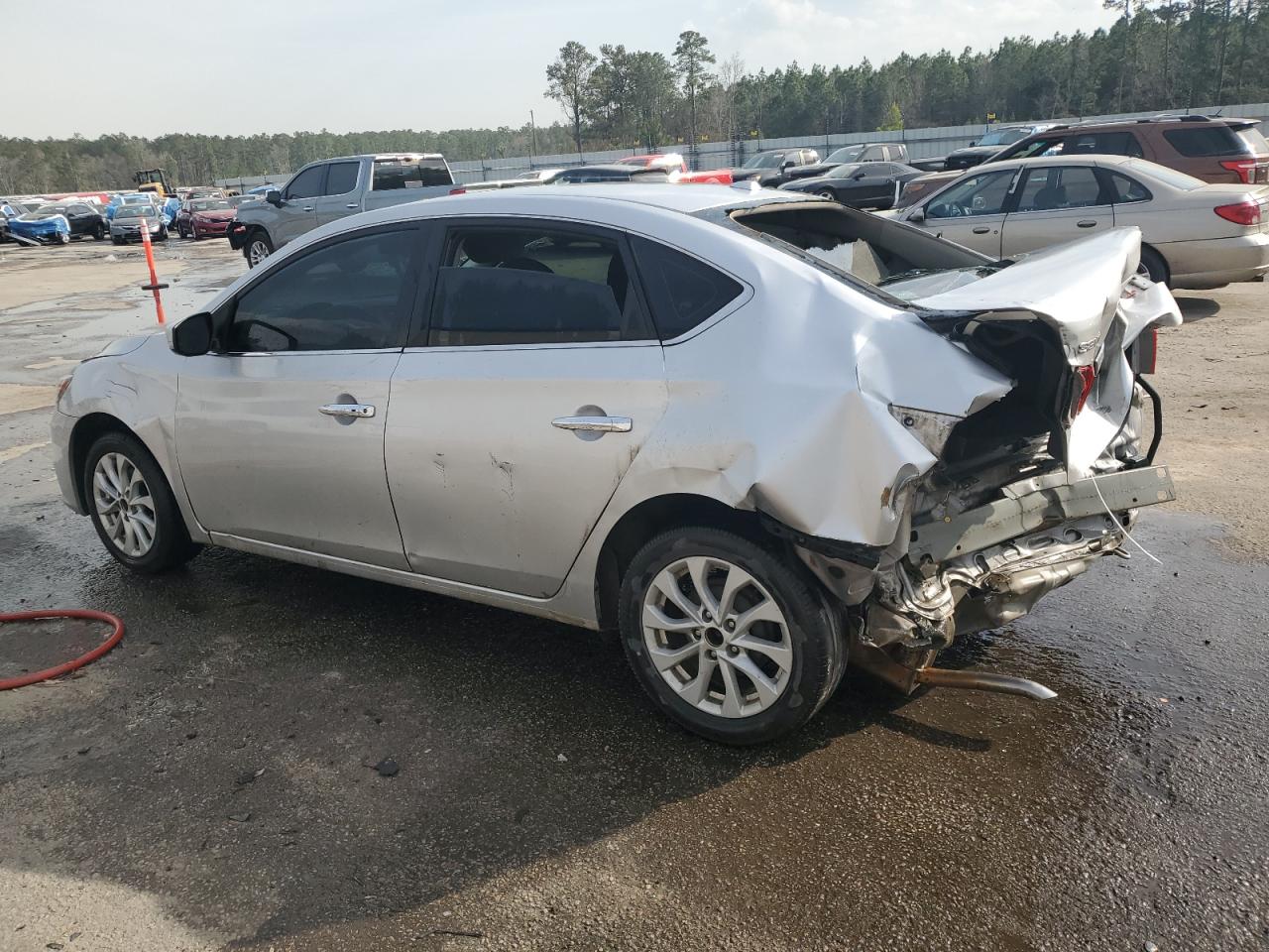 2019 Nissan Sentra VIN 3N1AB7AP6KY343765 Copart auction photo, rear end / side damage thumbnail 2