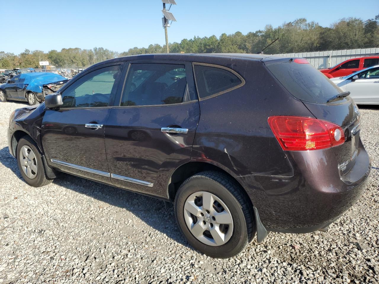 2014 Nissan Rogue VIN JN8AS5MT7EW614584 Copart auction photo, top/roof / front end damage thumbnail 2
