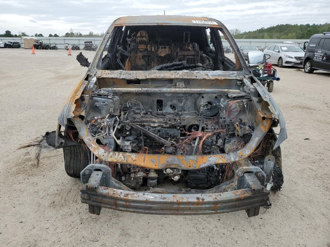 2014 Dodge Journey VIN 3C4PDCAB9ET196941 Copart auction photo, burn - engine / burn - interior damage thumbnail 5