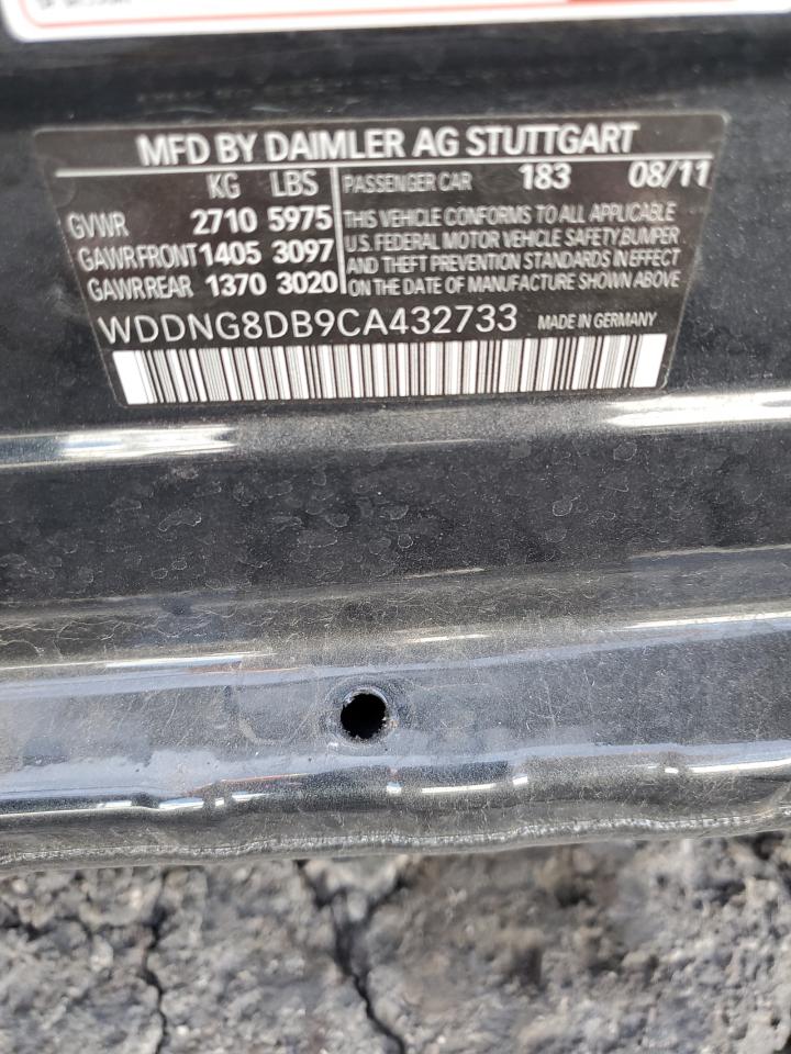 2012 Mercedes-Benz S-klasse VIN WDDNG8DB9CA432733 Copart auction photo, front end damage thumbnail 13