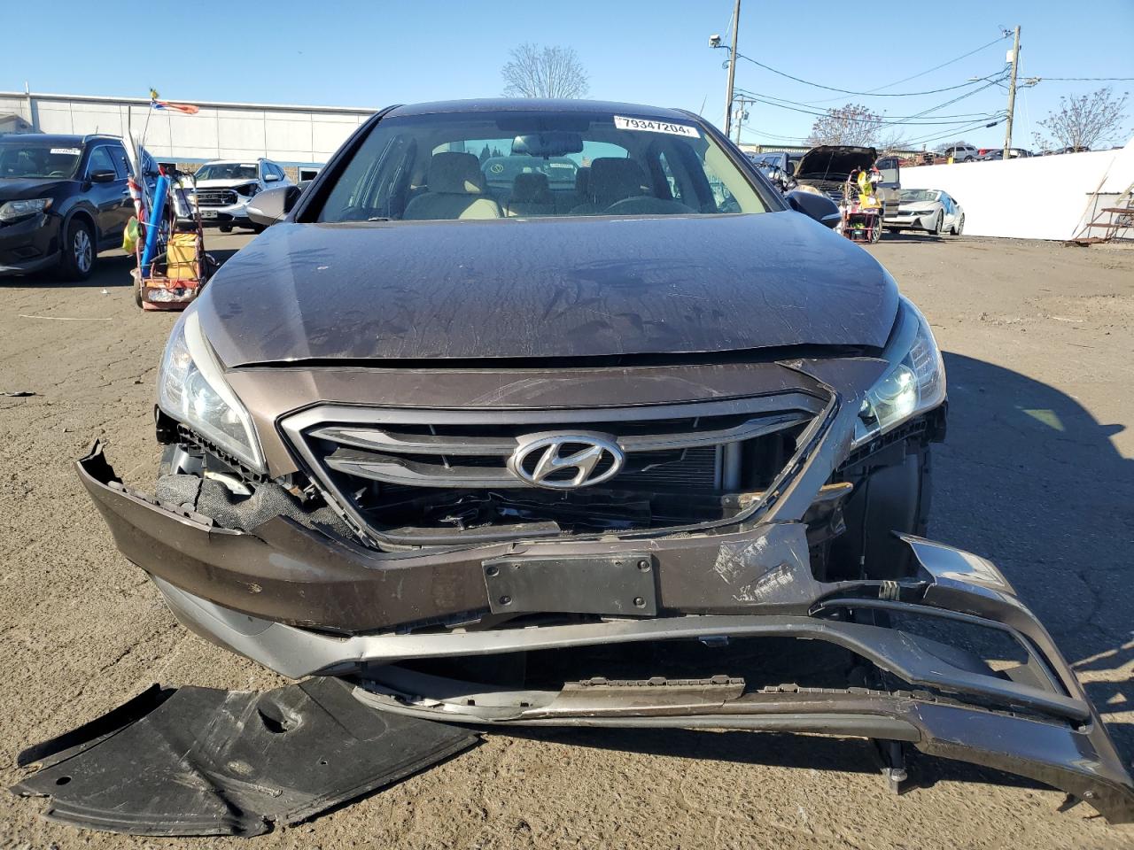 2016 Hyundai Sonata VIN 5NPE34AF0GH313201 Copart auction photo, front end / minor dent/scratches damage thumbnail 5