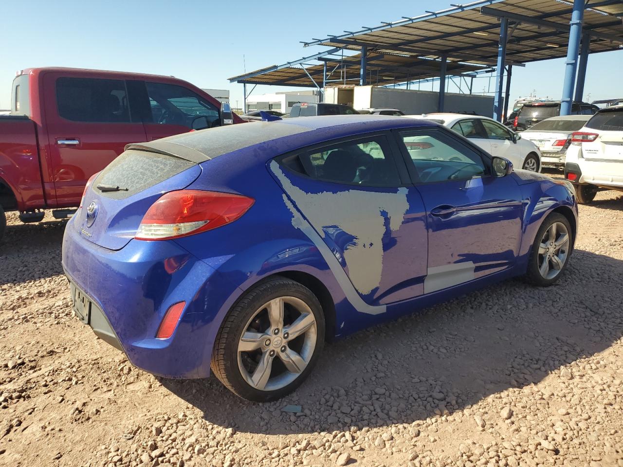 2013 Hyundai Veloster VIN KMHTC6AD1DU105813 Copart auction photo, front end damage thumbnail 3