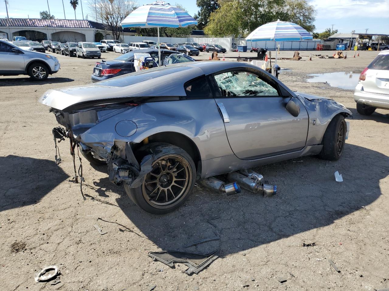 2007 Nissan 350Z VIN JN1BZ34E97M553421 Copart auction photo, all over damage thumbnail 3