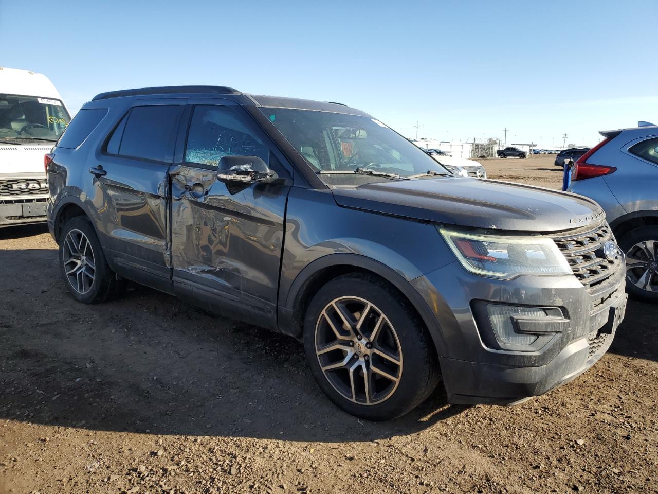 2016 Ford Explorer VIN 1FM5K8GT9GGB33237 Copart auction photo, side damage thumbnail 4