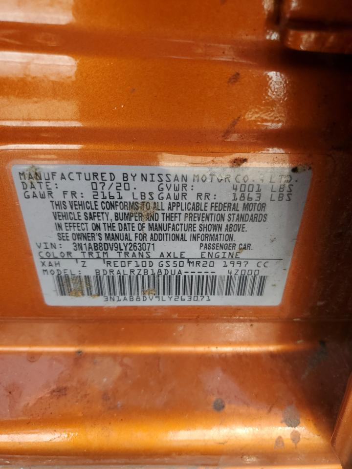 2020 Nissan Sentra VIN 3N1AB8DV9LY263071 Copart auction photo, front end / undercarriage damage thumbnail 14