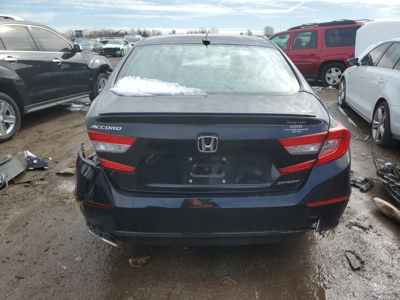 2022 Honda Accord VIN 1HGCV1F3XNA085860 Copart auction photo, front end / side damage thumbnail 6