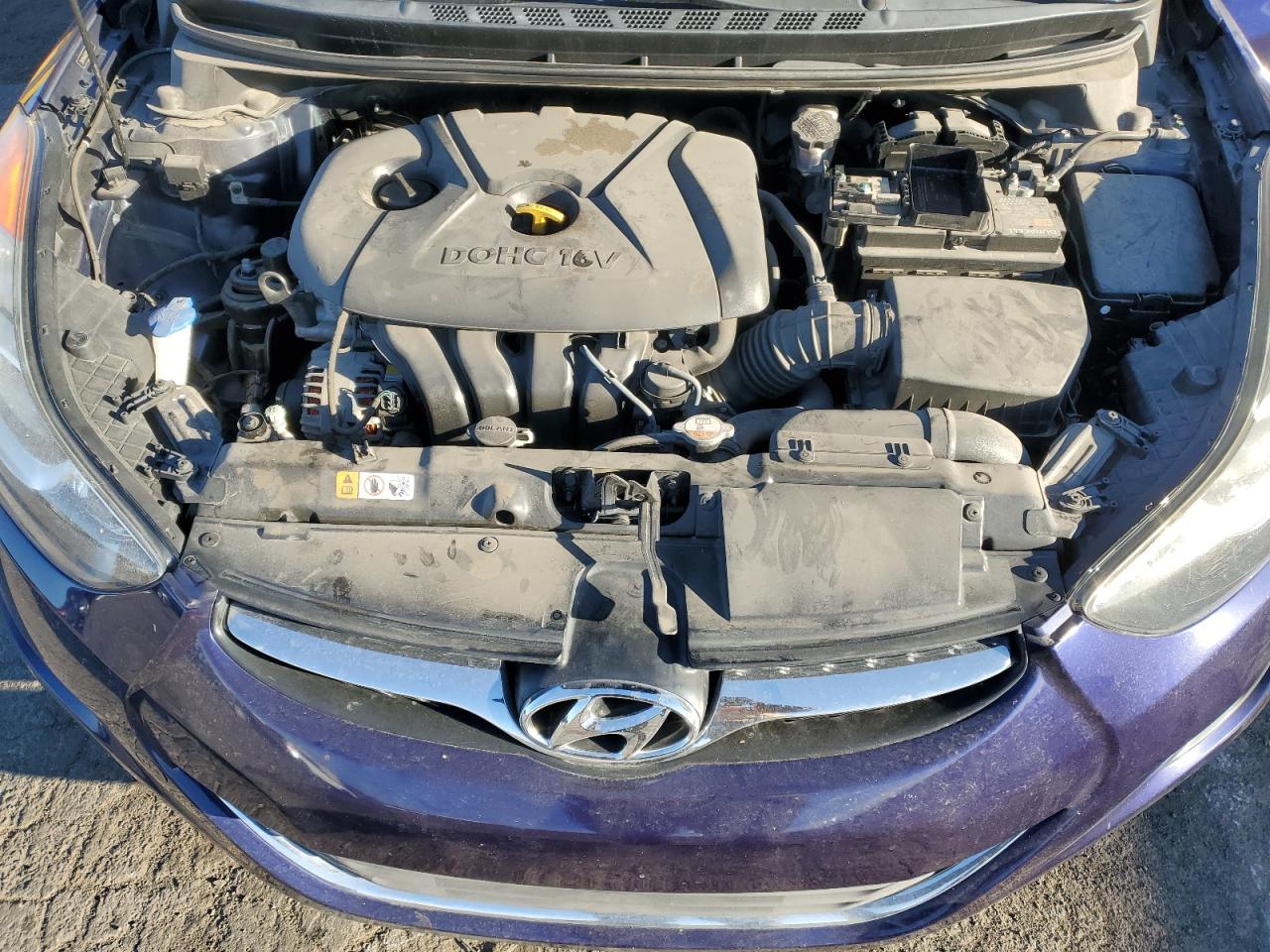 2013 Hyundai Elantra VIN 5NPDH4AE8DH232284 Copart auction photo, vandalism damage thumbnail 11