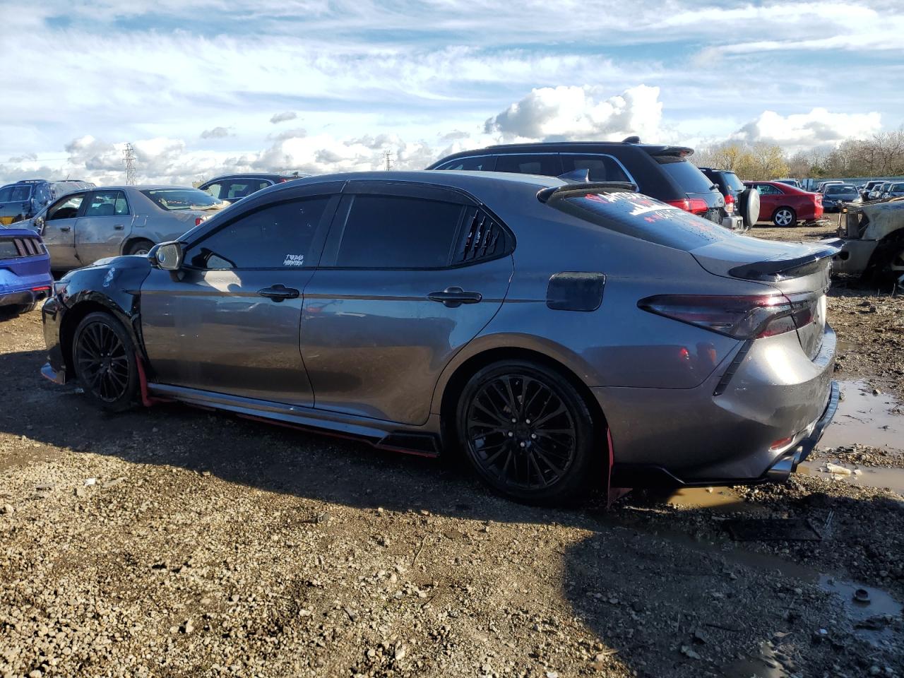 2019 Toyota Camry VIN 4T1B11HKXKU244957 Copart auction photo, side / front end damage thumbnail 2