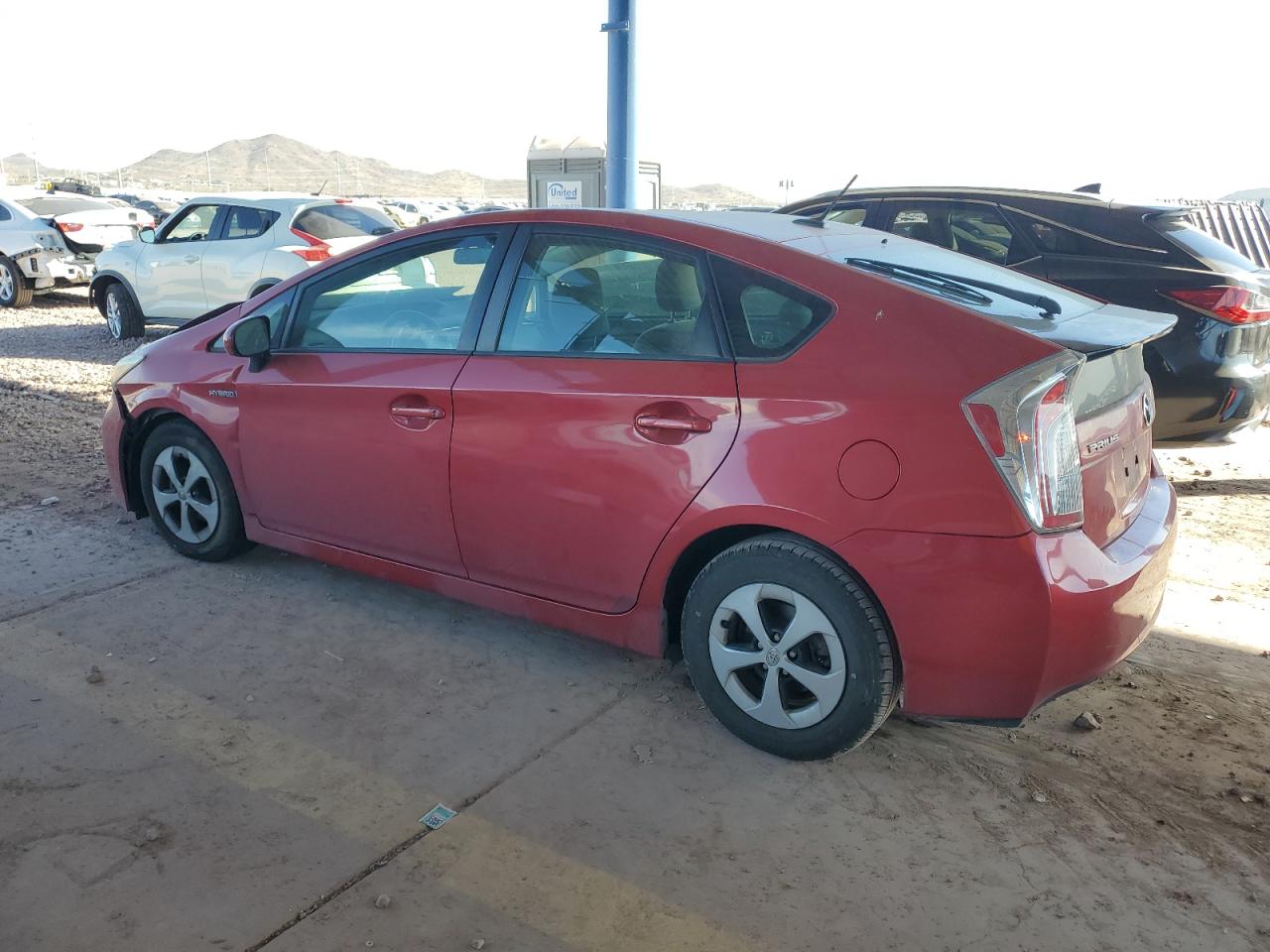 2012 Toyota Prius VIN JTDKN3DU6C1491620 Copart auction photo, front end / side damage thumbnail 2