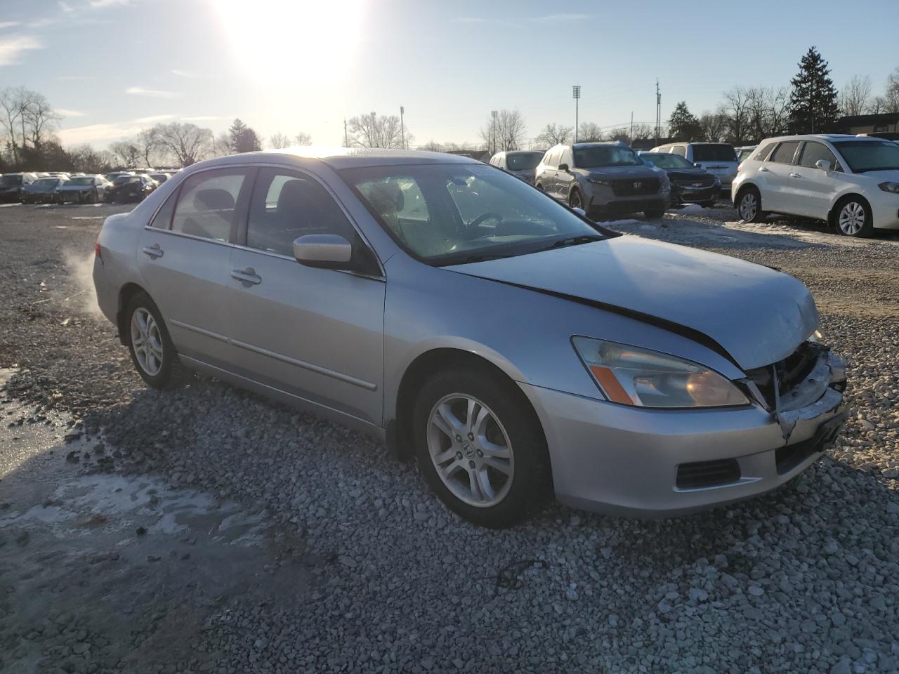 2007 Honda Accord VIN 1HGCM56367A157022 Copart auction photo, front end / rear end damage thumbnail 4