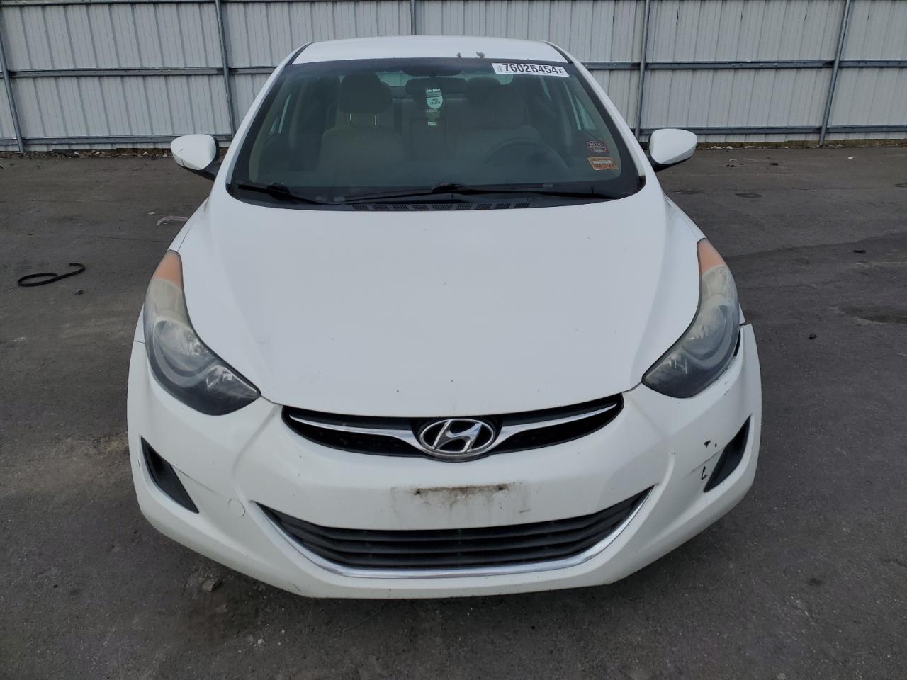 2013 Hyundai Elantra VIN 5NPDH4AEXDH337778 Copart auction photo, front end / side damage thumbnail 5