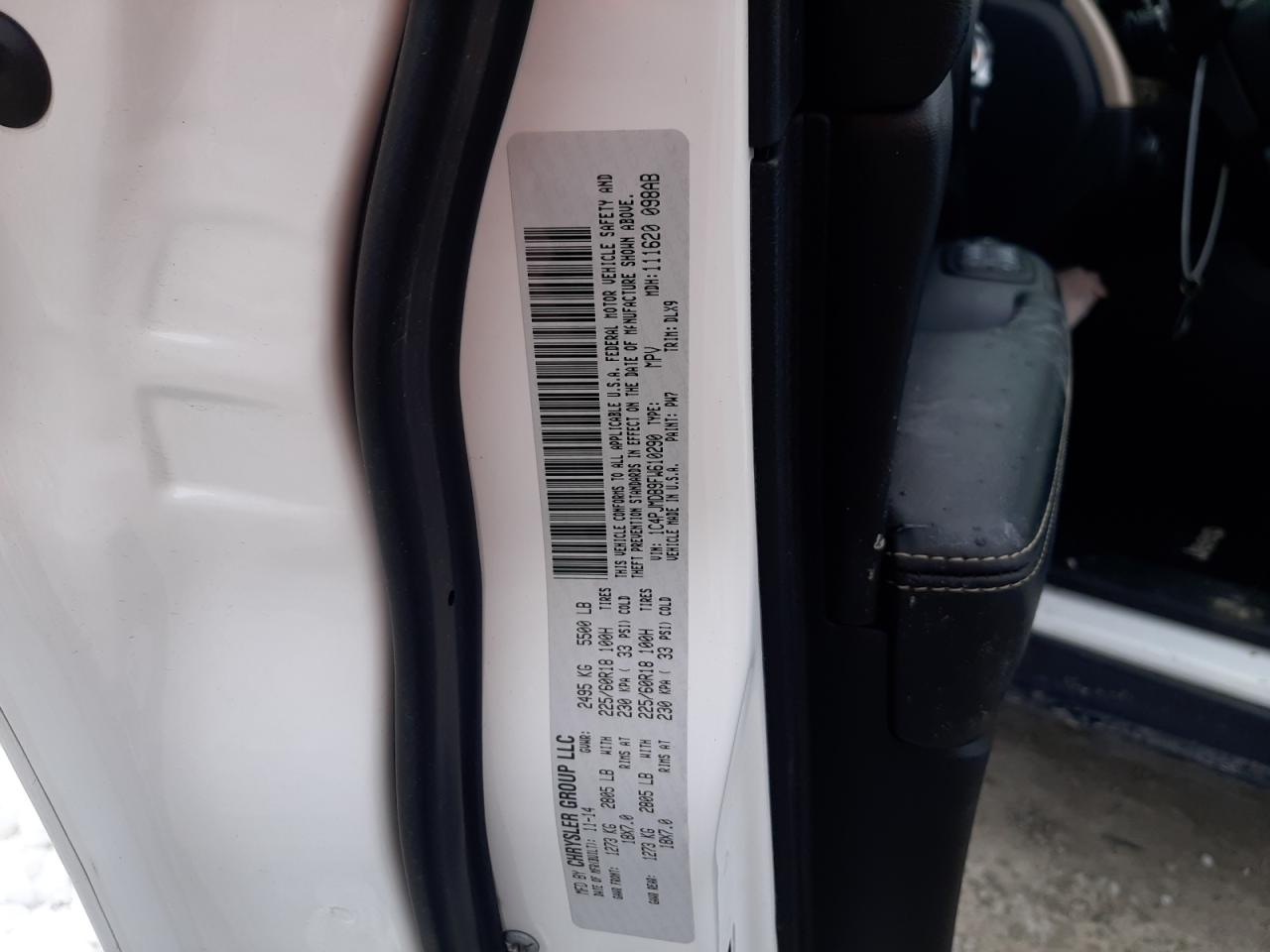 2015 Jeep Grand Cherokee VIN 1C4PJMDB9FW610290 Copart auction photo, all over damage thumbnail 13