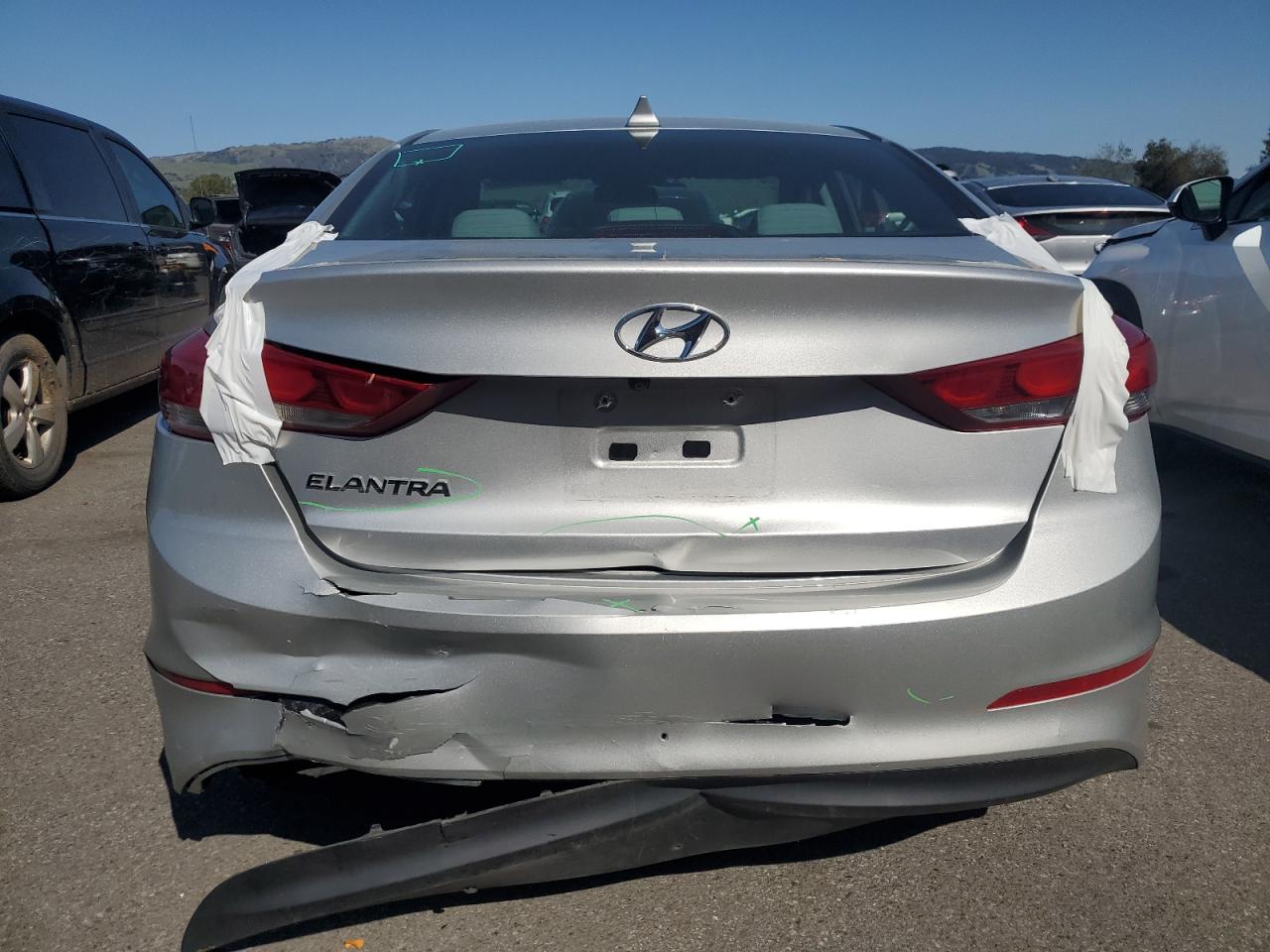2017 Hyundai Elantra VIN 5NPD84LF5HH059111 Copart auction photo, rear end damage thumbnail 6