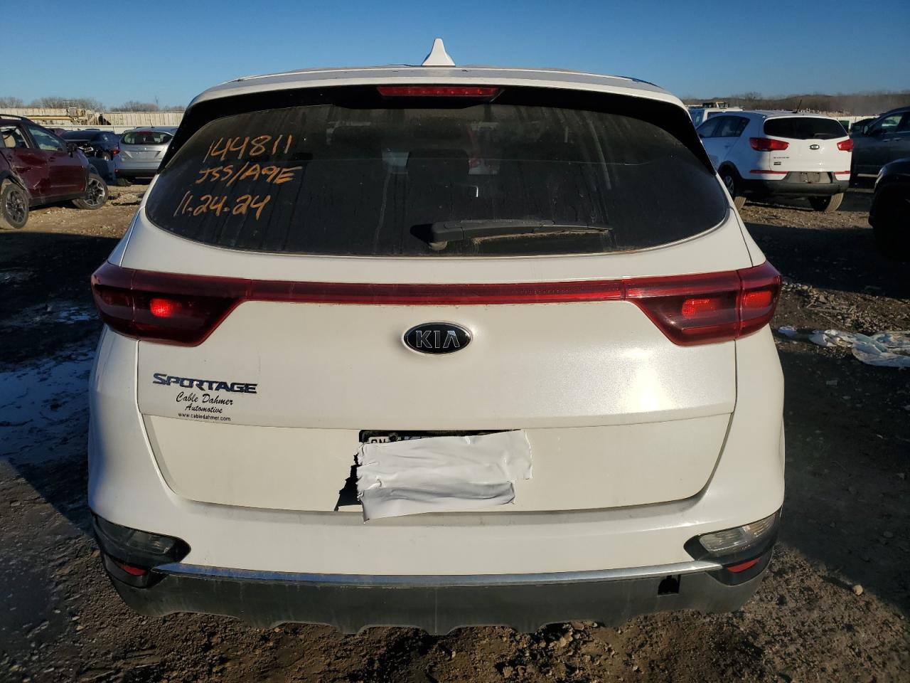2021 KIA Sportage VIN KNDPM3AC7M7936966 Copart auction photo, vandalism damage thumbnail 6