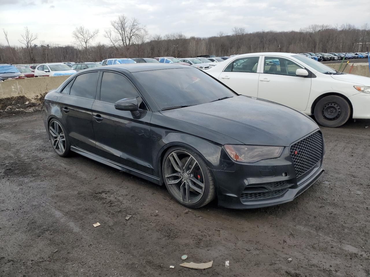 2015 Audi S3 VIN WAUBFGFF9F1101873 Copart auction photo, side / front end damage thumbnail 4