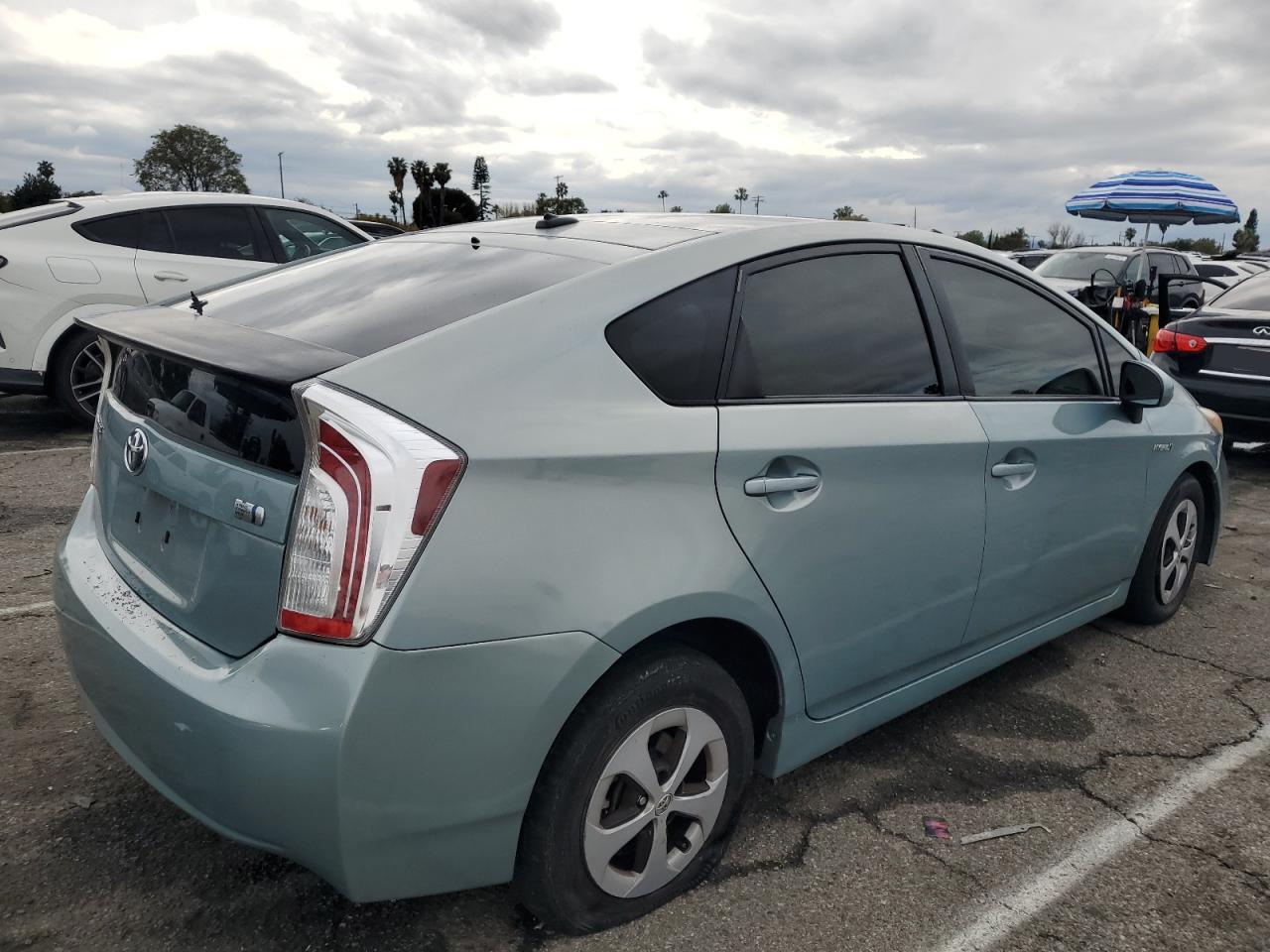 2013 Toyota Prius VIN JTDKN3DU7D1617565 Copart auction photo, side damage thumbnail 3