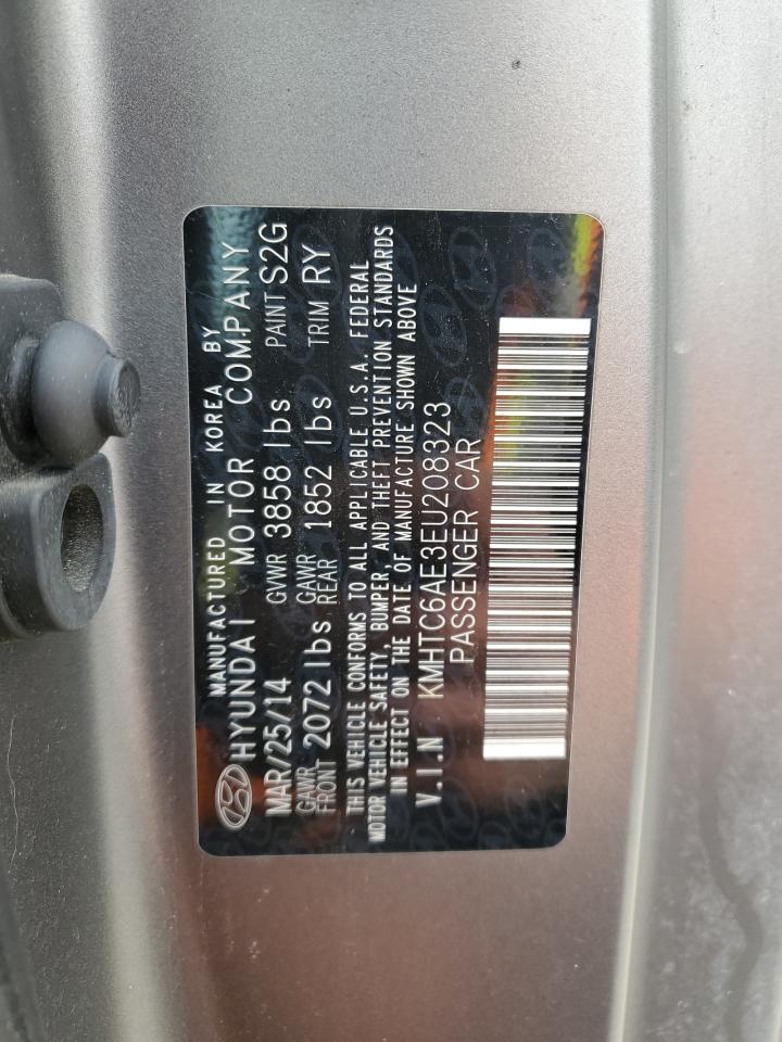 2014 Hyundai Veloster VIN KMHTC6AE3EU208323 Copart auction photo, front end damage thumbnail 12