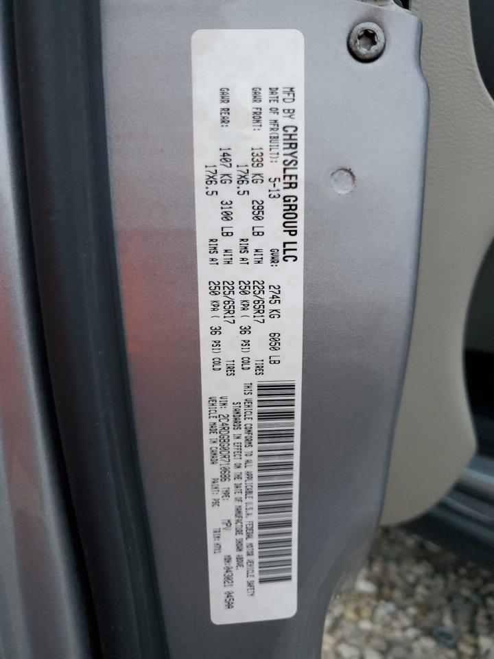 2013 Dodge Caravan VIN 2C4RDGBG0DR710686 Copart auction photo, front end damage thumbnail 13