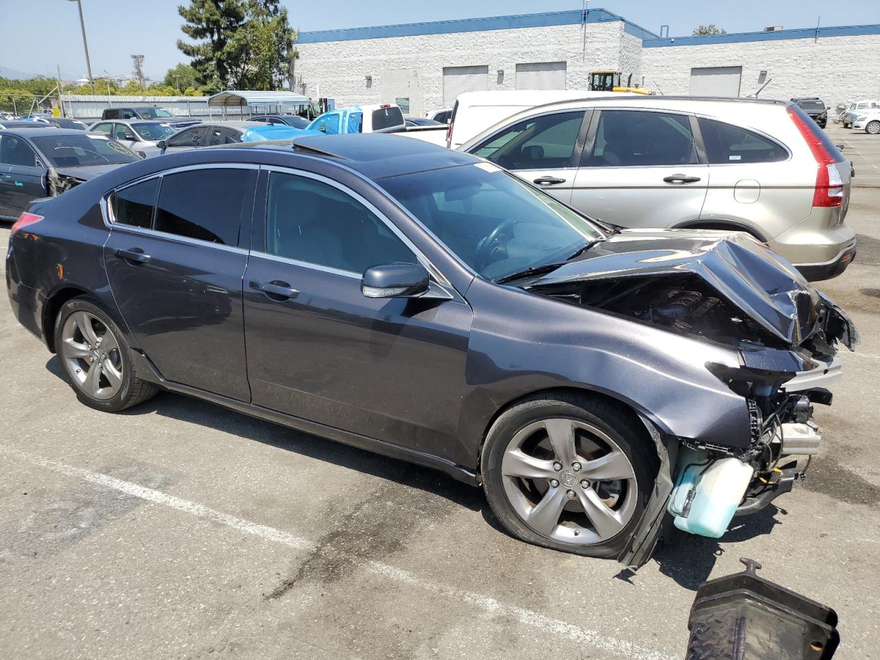 2013 Acura TL VIN 19UUA9F52DA005093 Copart auction photo, front end / side damage thumbnail 4