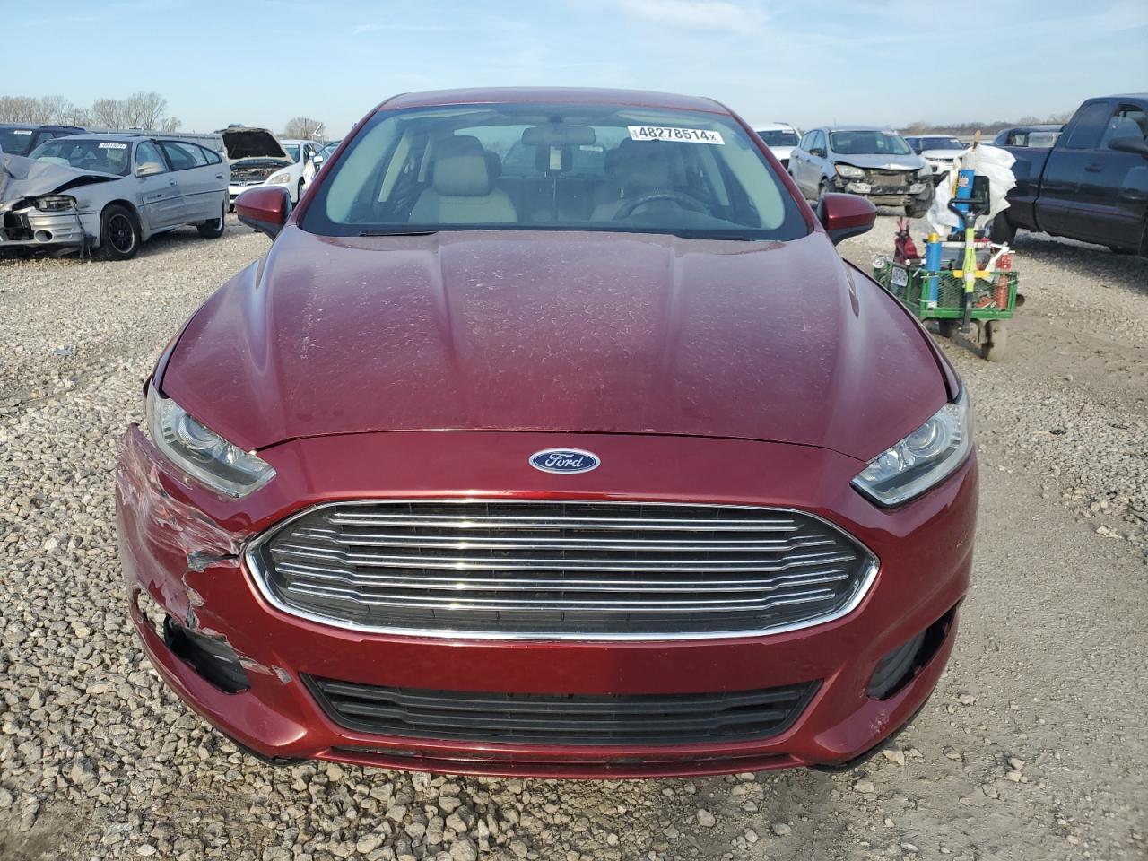 2013 Ford Fusion VIN 3FA6P0G78DR163533 Copart auction photo, undercarriage / side damage thumbnail 5