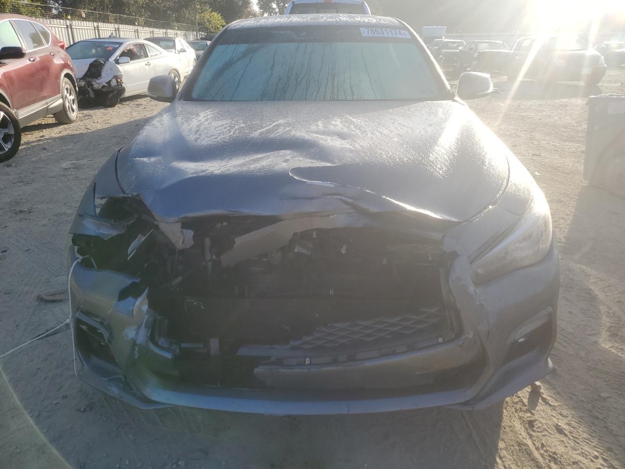 2019 Infiniti Q50 VIN JN1EV7ARXKM557896 Copart auction photo, front end damage thumbnail 5