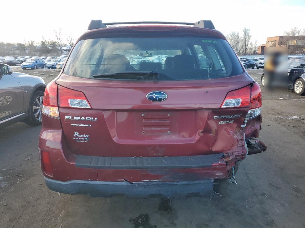 2013 Subaru Outback VIN 4S4BRBAC6D3295379 Copart auction photo, rear end damage thumbnail 6