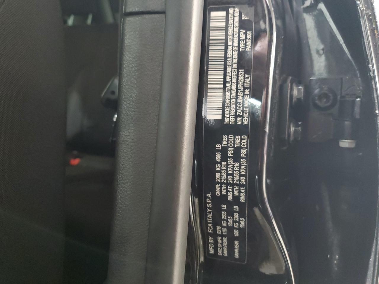 2018 Jeep Renegade VIN ZACCJBAB1JPH29531 Copart auction photo, front end damage thumbnail 13