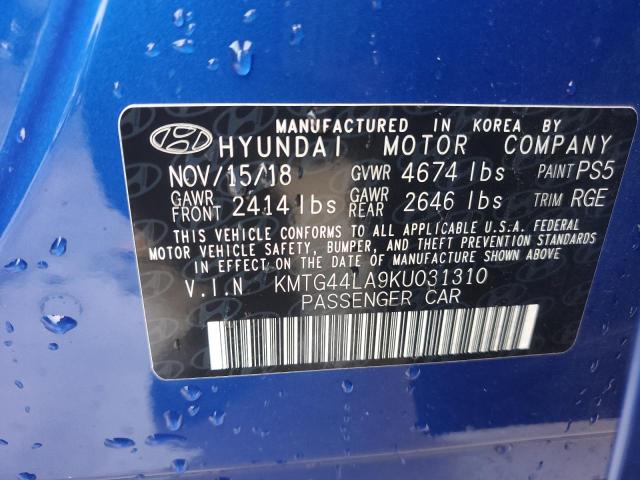2019 Genesis G70 VIN KMTG44LA9KU031310 Copart auction photo, front end damage thumbnail 13