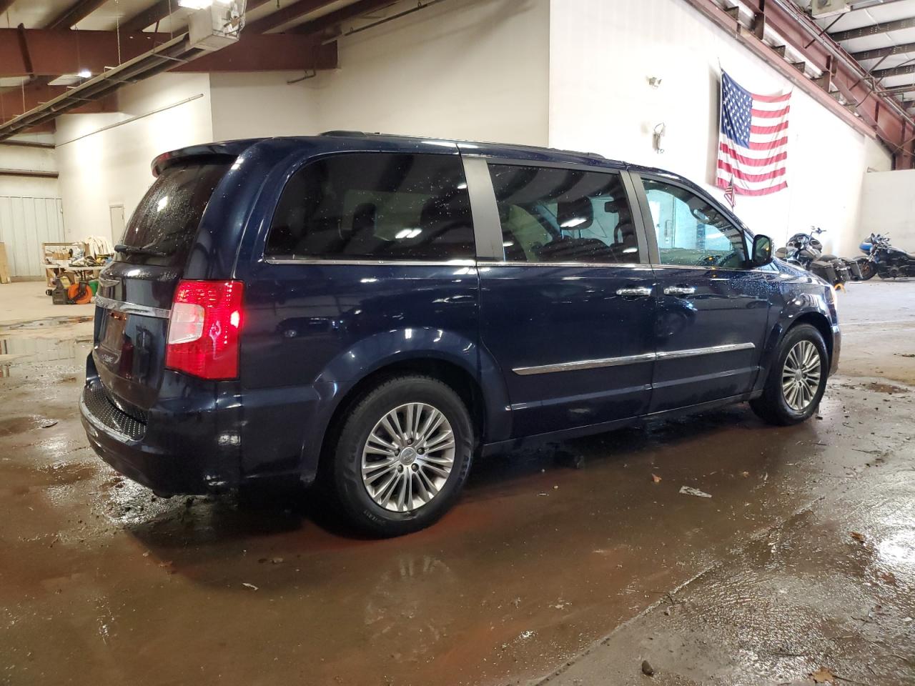 2013 Chrysler Town & Country VIN 2C4RC1CG0DR684735 Copart auction photo, side / front end damage thumbnail 3
