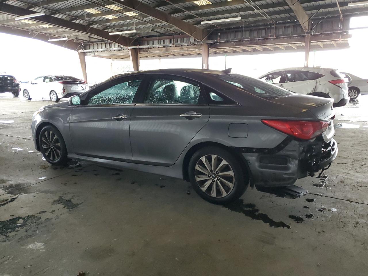 2014 Hyundai Sonata VIN 5NPEC4AC0EH865817 Copart auction photo, rear end / side damage thumbnail 2