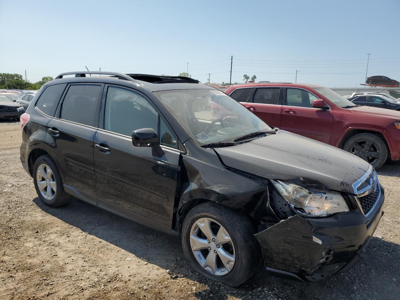 2014 Subaru Forester VIN JF2SJAEC6EH423772 Copart auction photo, front end / side damage thumbnail 4