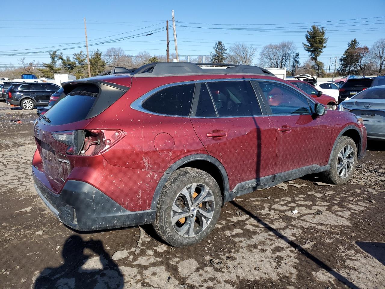 2020 Subaru Outback VIN 4S4BTANC1L3189703 Copart auction photo, rear end / side damage thumbnail 3