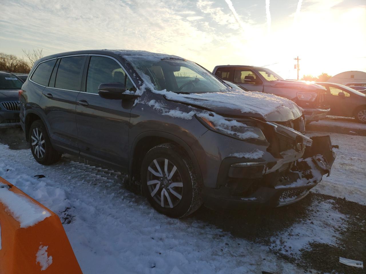 2020 Honda Pilot VIN 5FNYF6H50LB020579 Copart auction photo, front end damage thumbnail 4