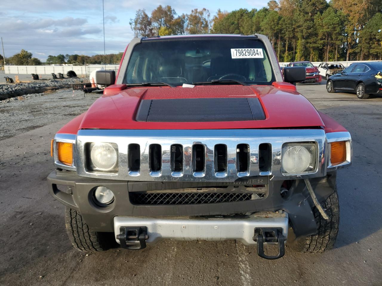 2008 Hummer H3 VIN 5GTEN13E688196729 Copart auction photo, front end / undercarriage damage thumbnail 5