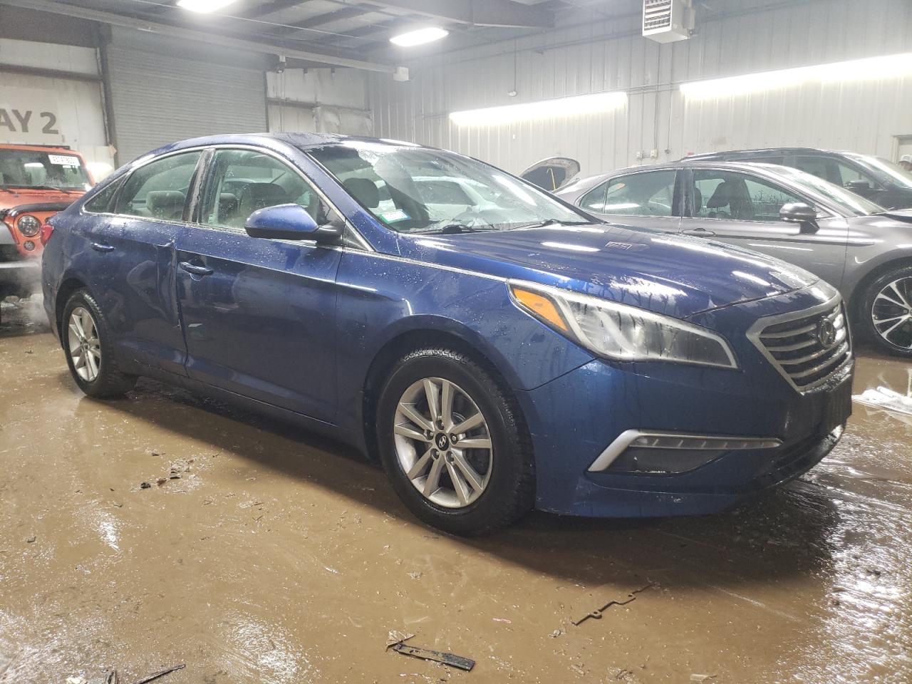2015 Hyundai Sonata VIN 5NPE24AF1FH218700 Copart auction photo, side / vandalism damage thumbnail 4