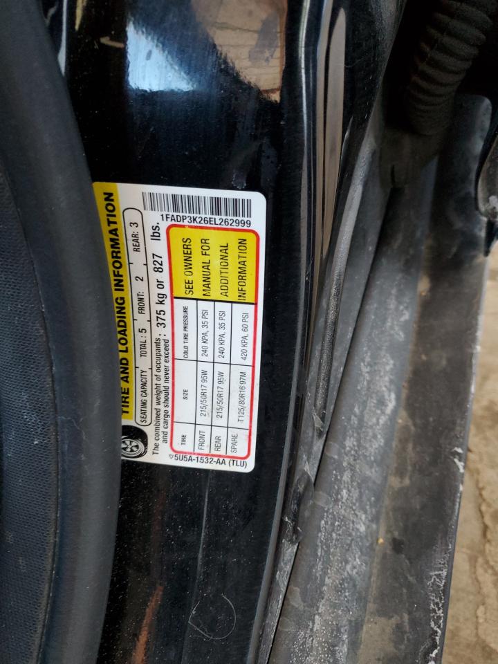 2014 Ford Focus VIN 1FADP3K26EL262999 Copart auction photo, front end damage thumbnail 14