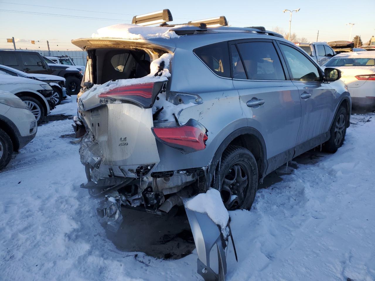 2018 Toyota RAV 4 VIN JTMBFREV7JJ234583 Copart auction photo, rear end damage thumbnail 3